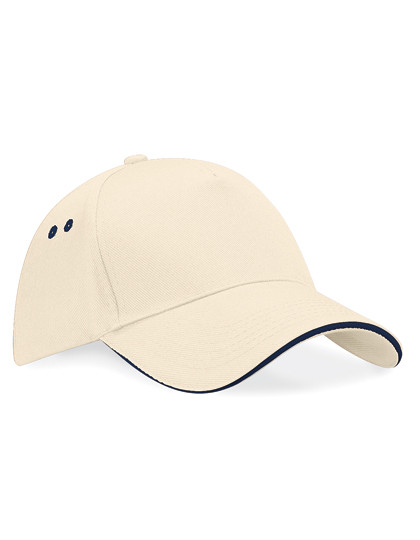 Beechfield Ultimate 5 Panel Cap - Sandwich Peak Putty