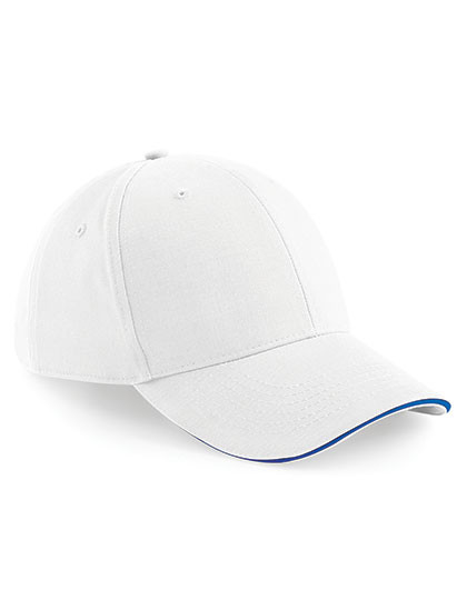 Beechfield Athleisure 6 Panel Cap White