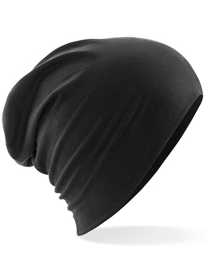 Beechfield Hemsedal Cotton Slouch Beanie Black