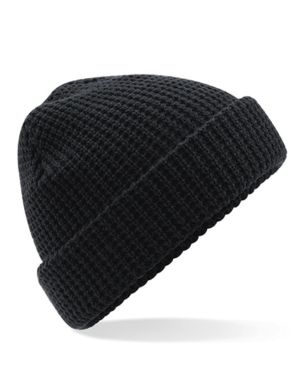 Beechfield Classic Waffle Knit Beanie Black