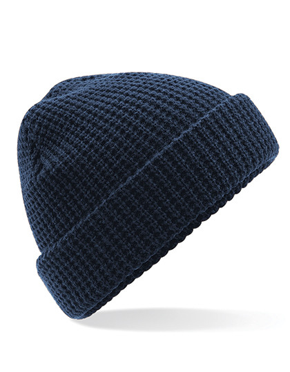 Beechfield Classic Waffle Knit Beanie French Navy