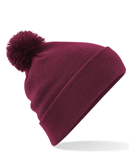Beechfield Original Pom Pom Beanie Burgundy