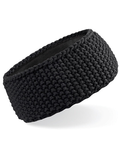 Beechfield Slopeside Waffle Headband Black