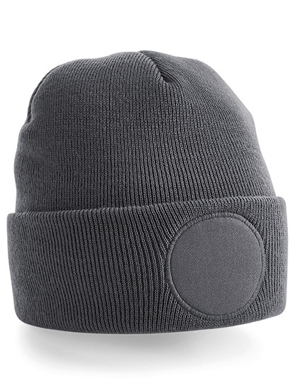 Beechfield Circular Patch Beanie Graphite Grey