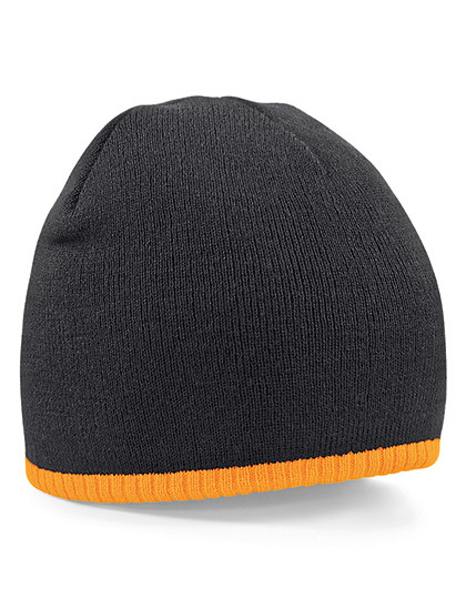Beechfield Two-Tone Pull-On Beanie Black