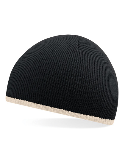 Beechfield Two-Tone Pull-On Beanie Black
