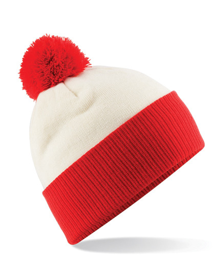 Beechfield Snowstar® Two-Tone Beanie Off White