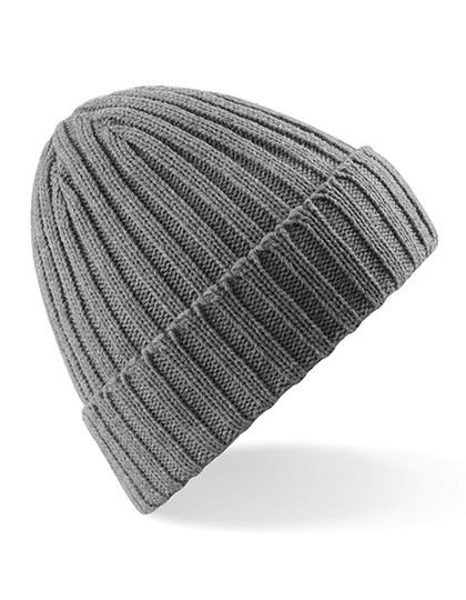 Beechfield Chunky Ribbed Beanie Heather Grey