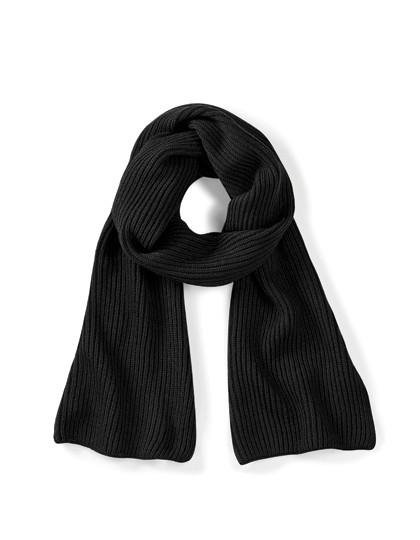 Beechfield Metro Knitted Scarf Black