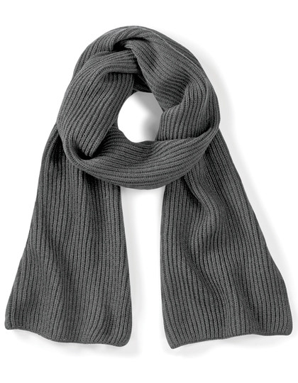 Beechfield Metro Knitted Scarf Smoke Grey
