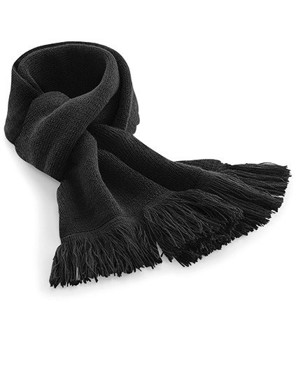 Beechfield Classic Knitted Scarf Black