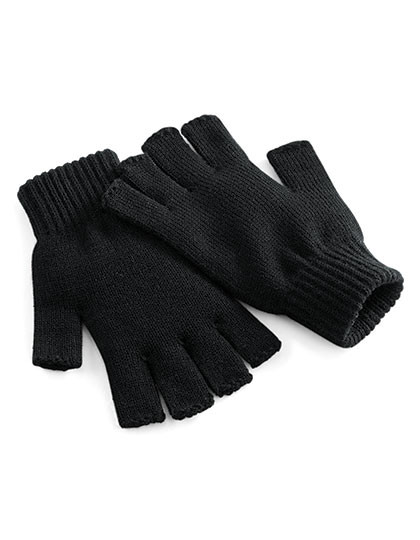 Beechfield Fingerless Gloves Black