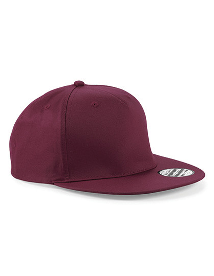 Beechfield 5 Panel Snapback Rapper Cap Burgundy