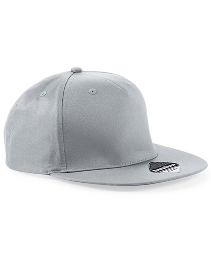 Beechfield 5 Panel Snapback Rapper Cap Light Grey