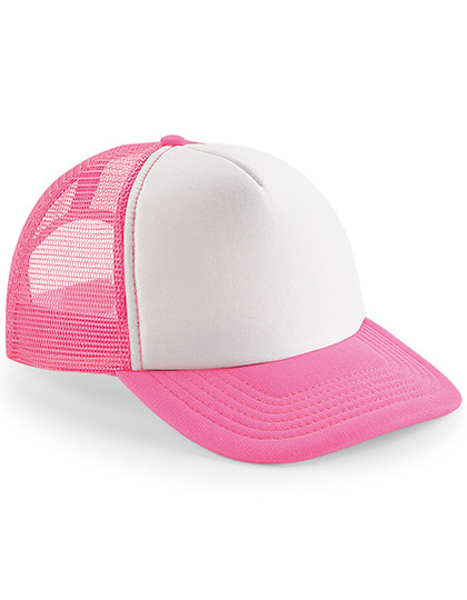 Beechfield Vintage Snapback Trucker Cap Fluorescent Pink