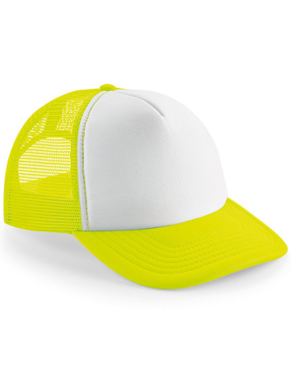 Beechfield Vintage Snapback Trucker Cap Fluorescent Yellow