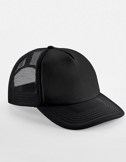 Beechfield Junior Vintage Snapback Trucker Black