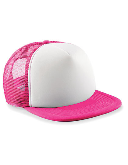 Beechfield Junior Vintage Snapback Trucker Fuchsia