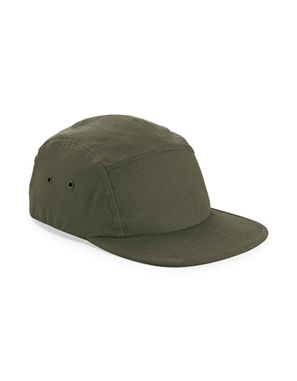 Beechfield Canvas 5 Panel Camper Cap Olive Green