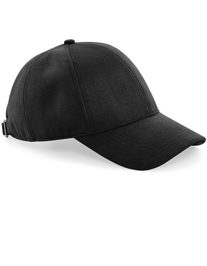 Beechfield Faux Suede 6 Panel Cap Black