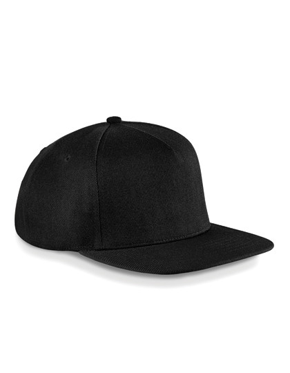 Beechfield Original Flat Peak Snapback Cap Black
