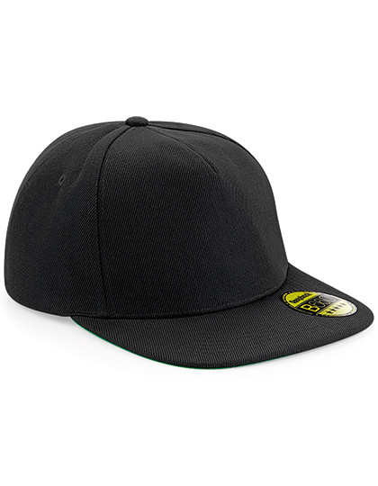 Beechfield Original Flat Peak Snapback Cap Black