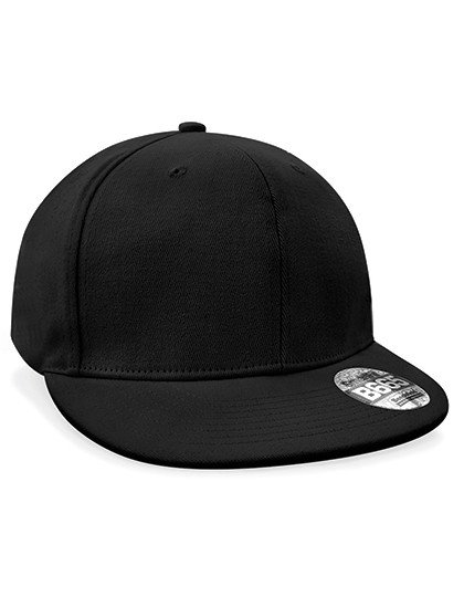 Beechfield Pro-Stretch Flat Peak Cap Black