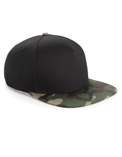 Beechfield Camo Snapback Black