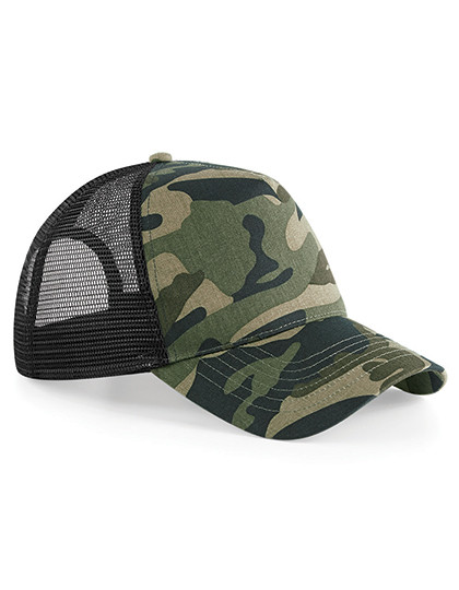 Beechfield Camo Snapback Trucker Jungle Camo