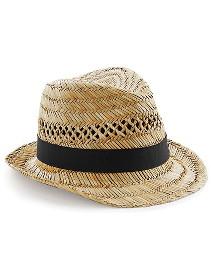 Beechfield Straw Summer Trilby Natural