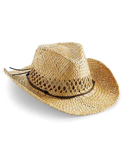 Beechfield Straw Cowboy Hat Natural