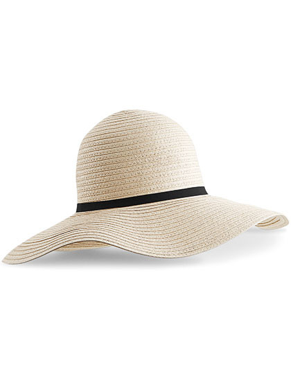Beechfield Marbella Wide-Brimmed Sun Hat Natural