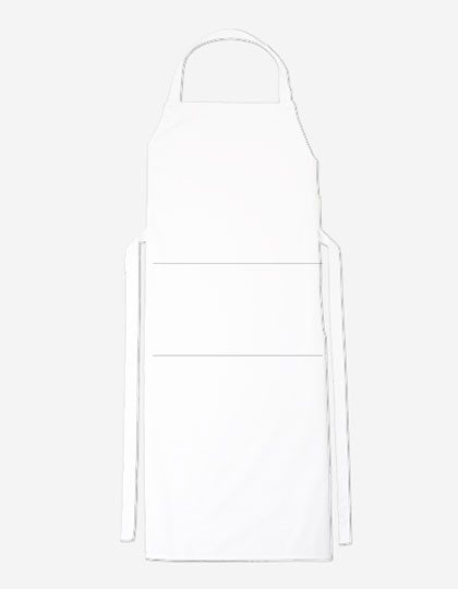 CG Workwear Bib Apron Verona Bag 110 x 75 cm White