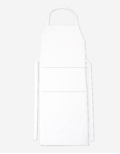 CG Workwear Bib Apron Verona 110 x 75 cm White