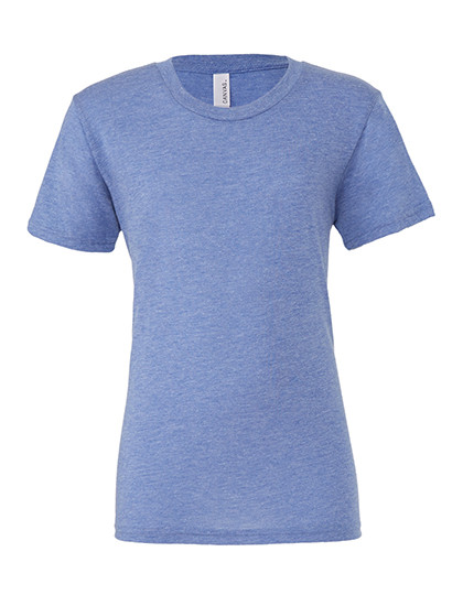 Canvas Unisex Triblend Crew Neck T-Shirt Blue Triblend (Heather)