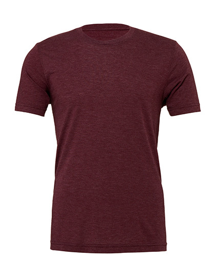 Canvas Unisex Triblend Crew Neck T-Shirt Maroon Triblend (Heather)