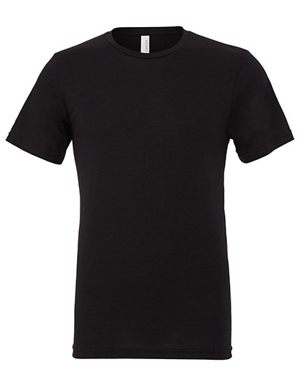 Canvas Unisex Triblend Crew Neck T-Shirt Solid Black Triblend