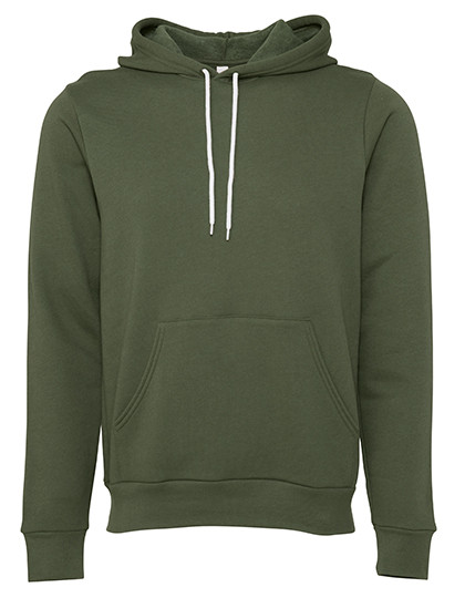 Canvas Unisex Poly-Cotton Fleece Pullover Hoodie Military Green