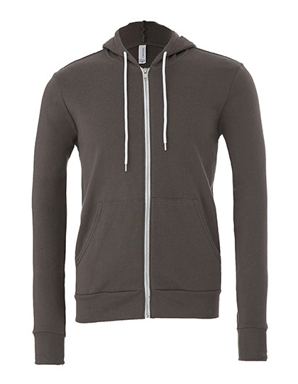 Canvas Unisex Poly-Cotton Fleece Full-Zip Hoodie Asphalt (Solid)