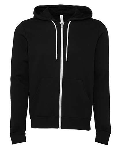 Canvas Unisex Poly-Cotton Fleece Full-Zip Hoodie DTG Black