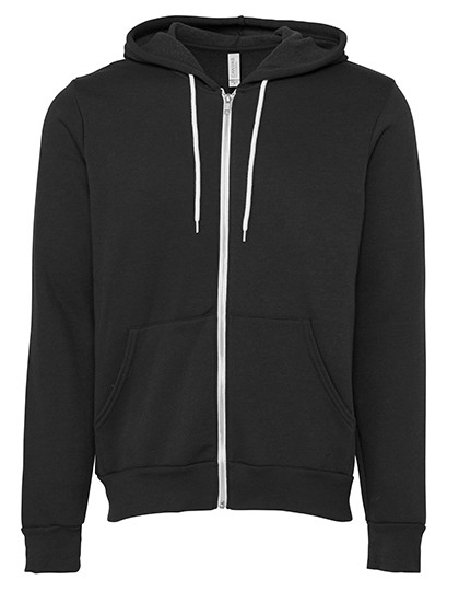Canvas Unisex Poly-Cotton Fleece Full-Zip Hoodie DTG Dark Grey