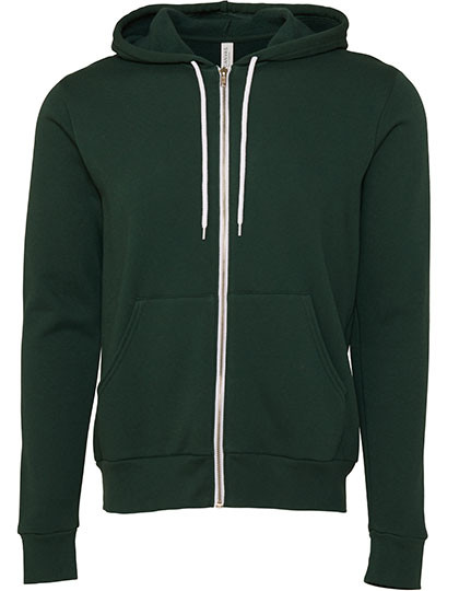Canvas Unisex Poly-Cotton Fleece Full-Zip Hoodie Forest