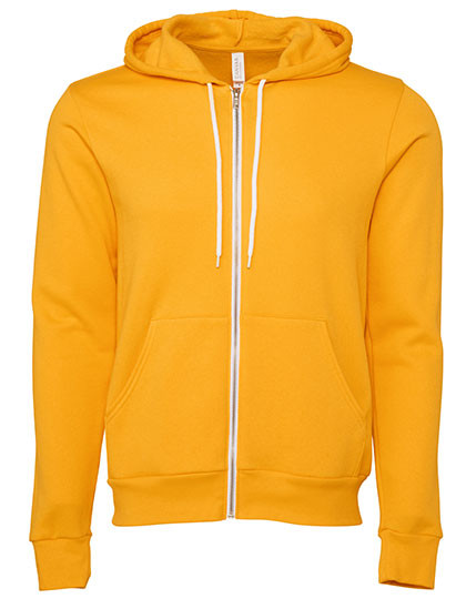 Canvas Unisex Poly-Cotton Fleece Full-Zip Hoodie Gold