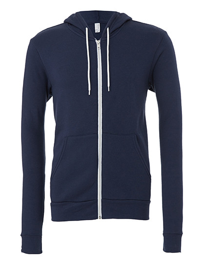 Canvas Unisex Poly-Cotton Fleece Full-Zip Hoodie Navy