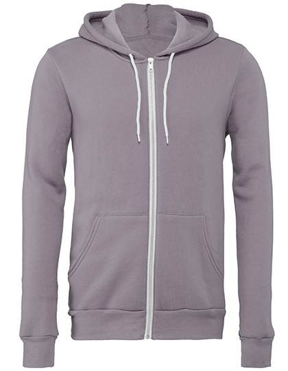 Canvas Unisex Poly-Cotton Fleece Full-Zip Hoodie Storm