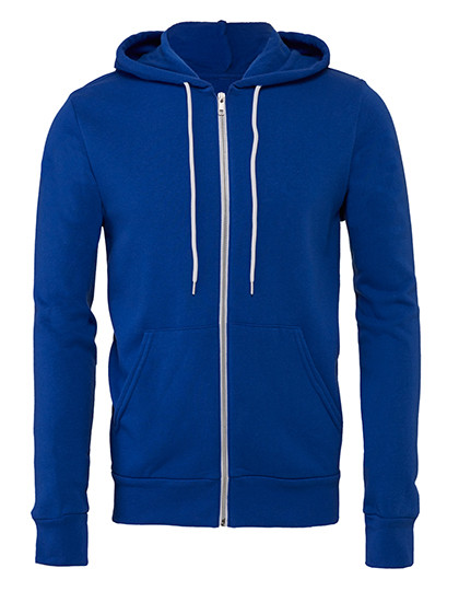 Canvas Unisex Poly-Cotton Fleece Full-Zip Hoodie True Royal