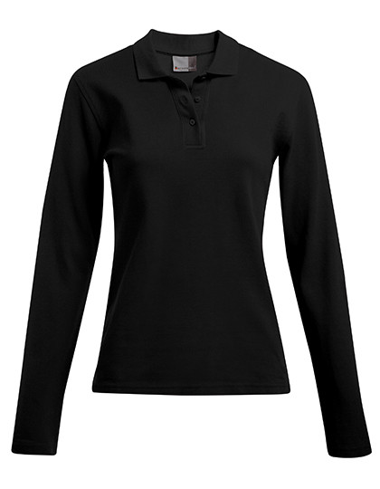 Promodoro Women´s Heavy Polo Long Sleeve Black