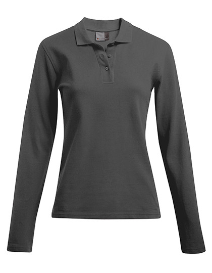 Promodoro Women´s Heavy Polo Long Sleeve Steel Gray