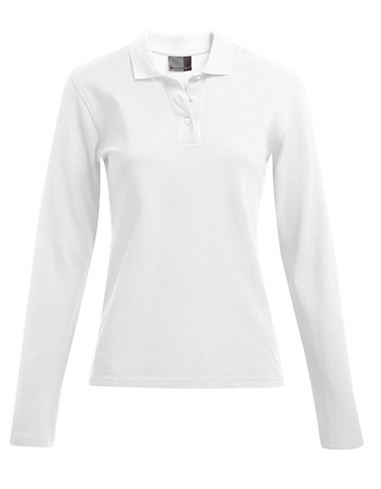 Promodoro Women´s Heavy Polo Long Sleeve White