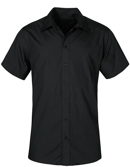 Promodoro Men´s Poplin Shirt Short Sleeve Black